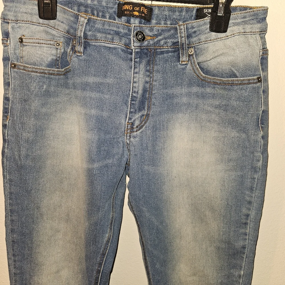 Ring Of Fire Mens Skinny Jeans Size 33/30 - Picture 4 of 11